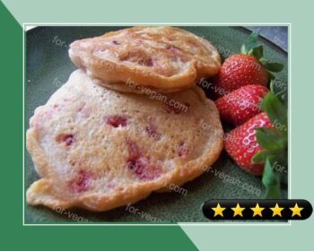 Healthy, Vegan and Terrific Strawberry Pancakes recipe