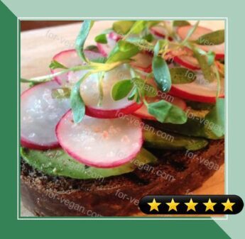 Spring Radish and Avocado Open-Faced Sandwich on Pumpernickel recipe