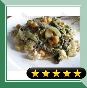 Spinach Chickpea Curry recipe