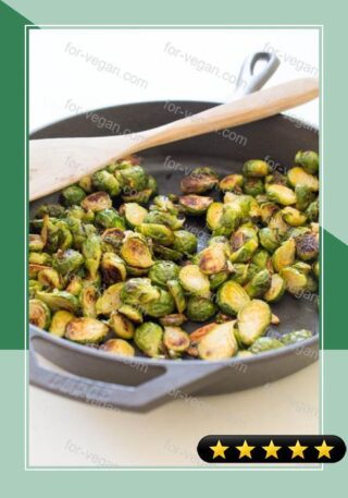 Spicy Roasted Garlic Brussels Sprouts recipe