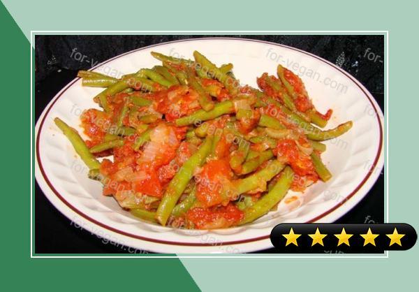 Green Beans Braised in Tomatoes recipe