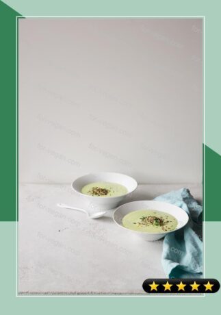 Chilled Curried Cucumber Soup with Lemon-Mint Quinoa recipe