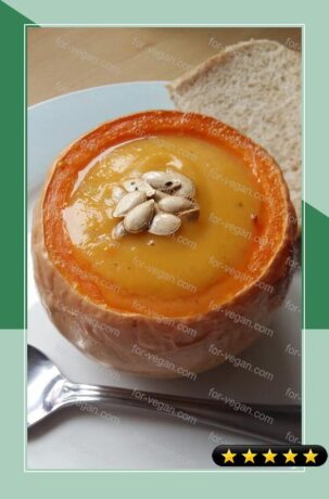 Vickys Roasted Butternut Squash & Parsnip Soup with Edible Bowl! recipe