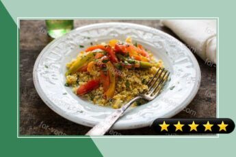Tunisian Grilled Peppers and Tomatoes with Couscous recipe