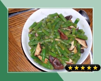 Lemony Green Beans With Shiitake Mushrooms recipe