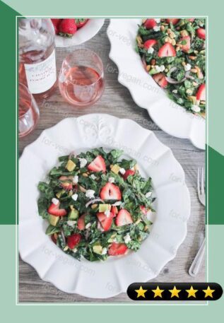 Summer Kale Salad with Strawberries and Avocado recipe
