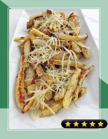 Sweet and Russet Potato Garlic Fries recipe
