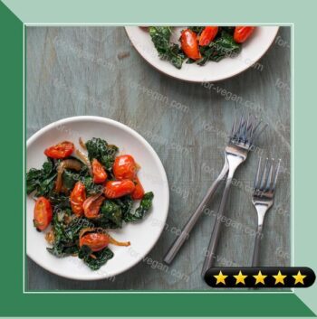 Stir-Fried Kale with Tomatoes recipe