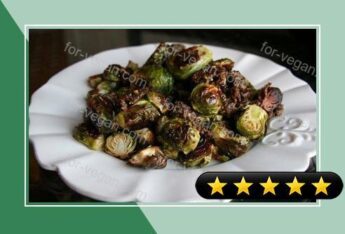 Roasted Brussels Sprouts with Cranberry Pistachio Pesto recipe