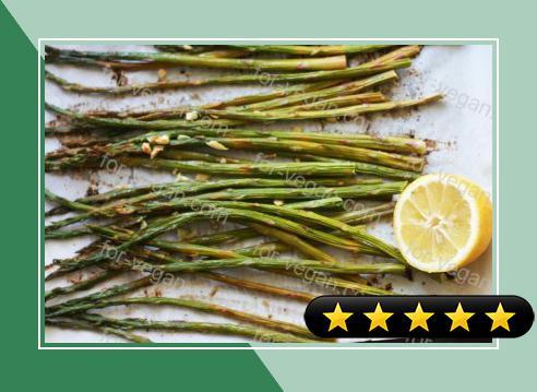 Roasted Asparagus with Lemon and Garlic recipe