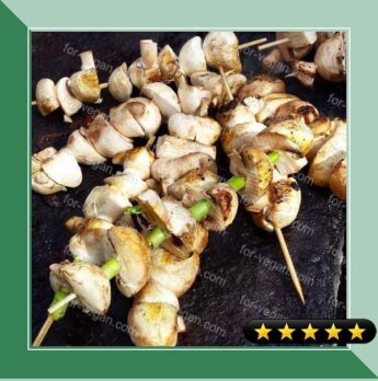 Grilled mushrooms on a stick recipe