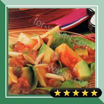 Avocado-Melon Salad and Picante Honey Dressing recipe