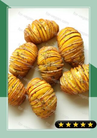 Thyme Garlic Hasselback Potato recipe