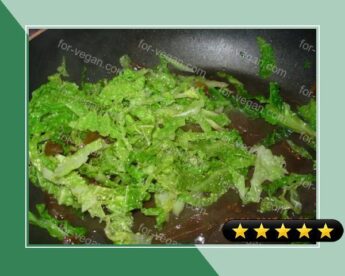 Stir-Fried Savoy Cabbage and Confit D' Oignon-Onion Marmalade recipe