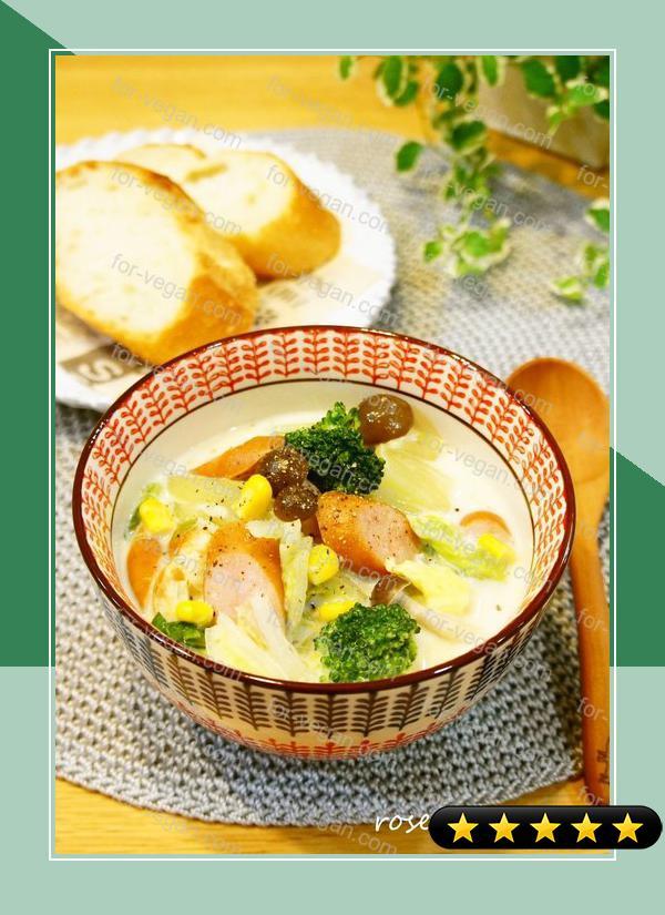 Soy Milk Soup with Lots of Chinese Cabbage recipe