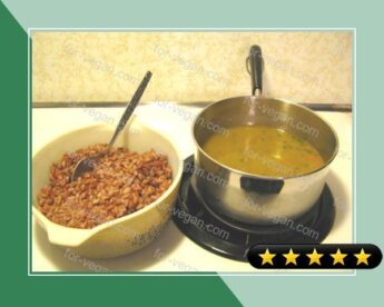 Lentil Soup With Red Yeast Rice recipe