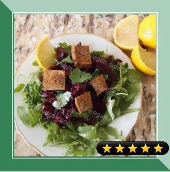 Spicy Beet and Chipotle Salad with Tofu recipe