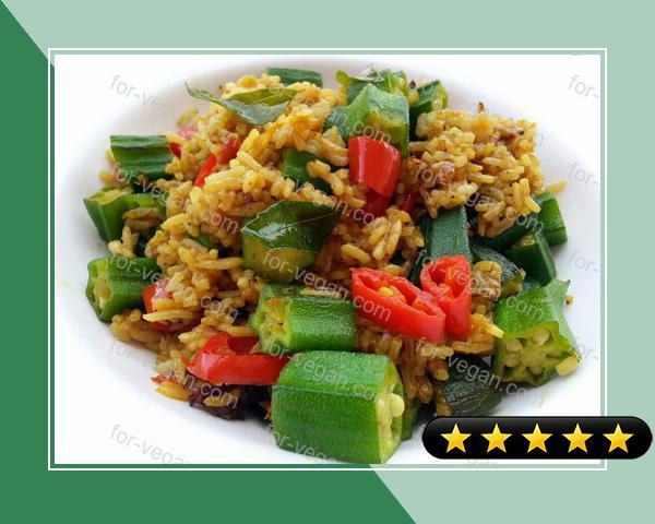 Okra In Tumeric Vegan Fried Rice recipe