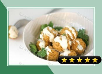 Quinoa, Cauliflower and Chickpea Vegetarian Meatballs with Tahini Sauce recipe