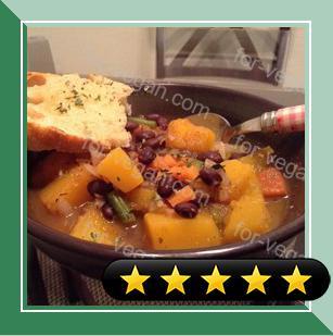 Butternut Squash and Black Bean Stew with Tomatoes and Green Beans recipe
