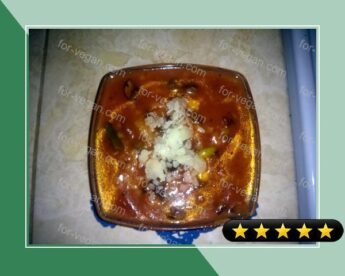 Stelline Tomato Mushroom Bean Stew (Minestrone?) recipe