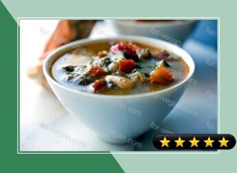 Minestrone with Shell Beans and Almond Pistou recipe