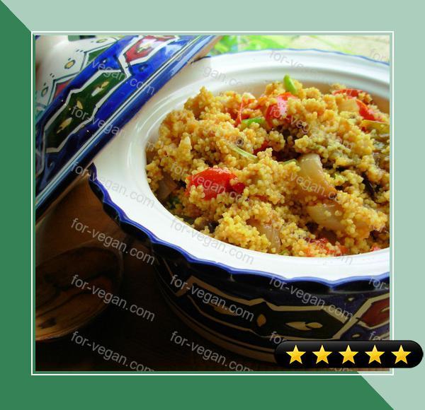 Israeli Couscous Pepper Salad recipe