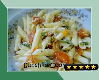 Solar Cooked Roasted Tomatoes & Onions Pasta recipe