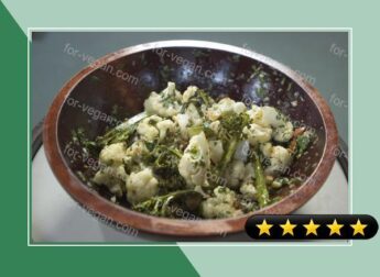 Roasted Cauliflower And Broccoli With Salsa Verde recipe