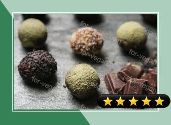 Dark Chocolate Vegan Truffles with Matcha Green Tea recipe