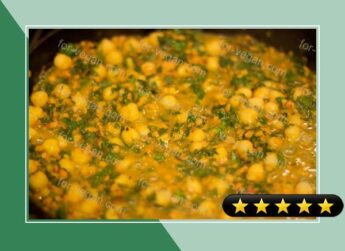 Indian Spinach and Chickpea with Red Lentil Dal recipe