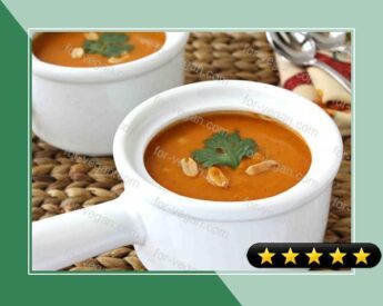 African Tomato & Peanut Soup with Sweet Potato & Chickpeas recipe