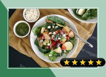 Tomato, Olive and Baby Kale Panzanella Salad recipe