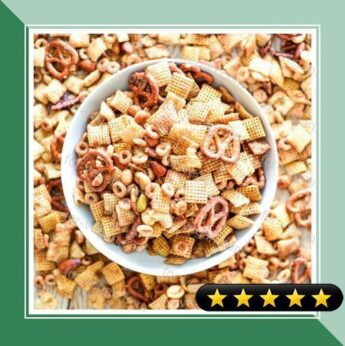 Winter Spice Slow Cooker Snack Mix recipe