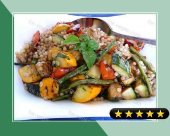 Israeli Couscous with Grilled Summer Vegetables recipe