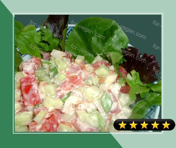 Tomato, Cucumber, & Onion Salad recipe
