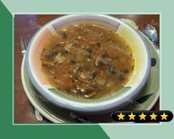 Mushroom Brown Rice Soup recipe