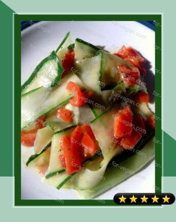 Cucumber and Roasted Pepper Salad w/ Sweet Mustard Dressing recipe