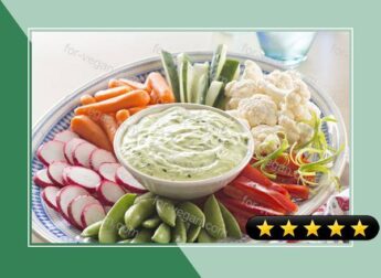 Green Goddess Dip with Vegetables recipe