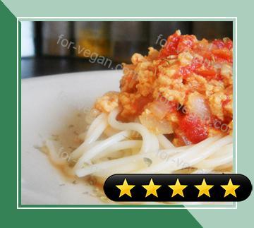 Vegan Bolognese Spaghetti recipe