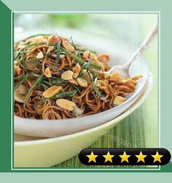 Spicy Sesame Noodles with Chopped Peanuts and Thai Basil recipe