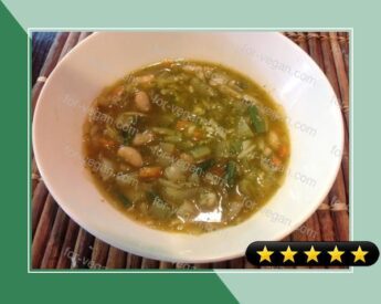 Winter Vegetable and Bean Soup With Pesto recipe