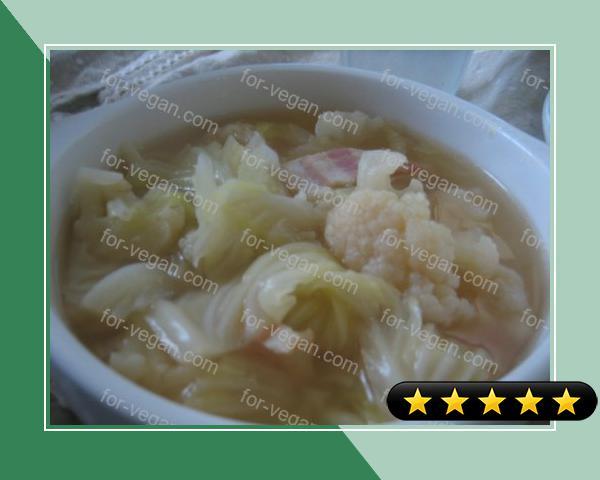 Heartwarming Cauliflower and Cabbage Soup recipe