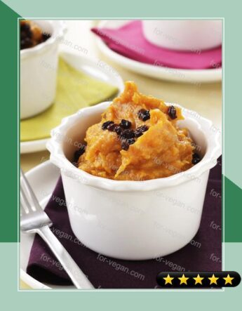 Coconut Mashed Yams With Currants recipe