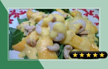 Theresa's Spinach Salad With Lychee Mango Dressing recipe