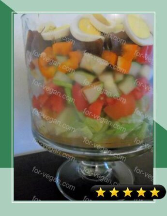 Layered Gazpacho Salad (Low Calorie) recipe