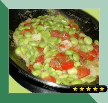 Baby Lima Beans With Tomatoes and Sage recipe