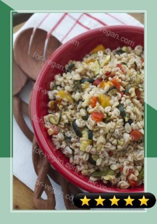 Roasted Vegetable Farro Salad recipe