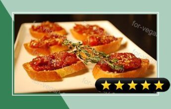 Caramelized Red Onion and Tomato Jam on Crostini recipe