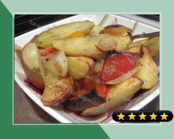Roasted Potatoes, Peppers and Onions with Rosemary recipe